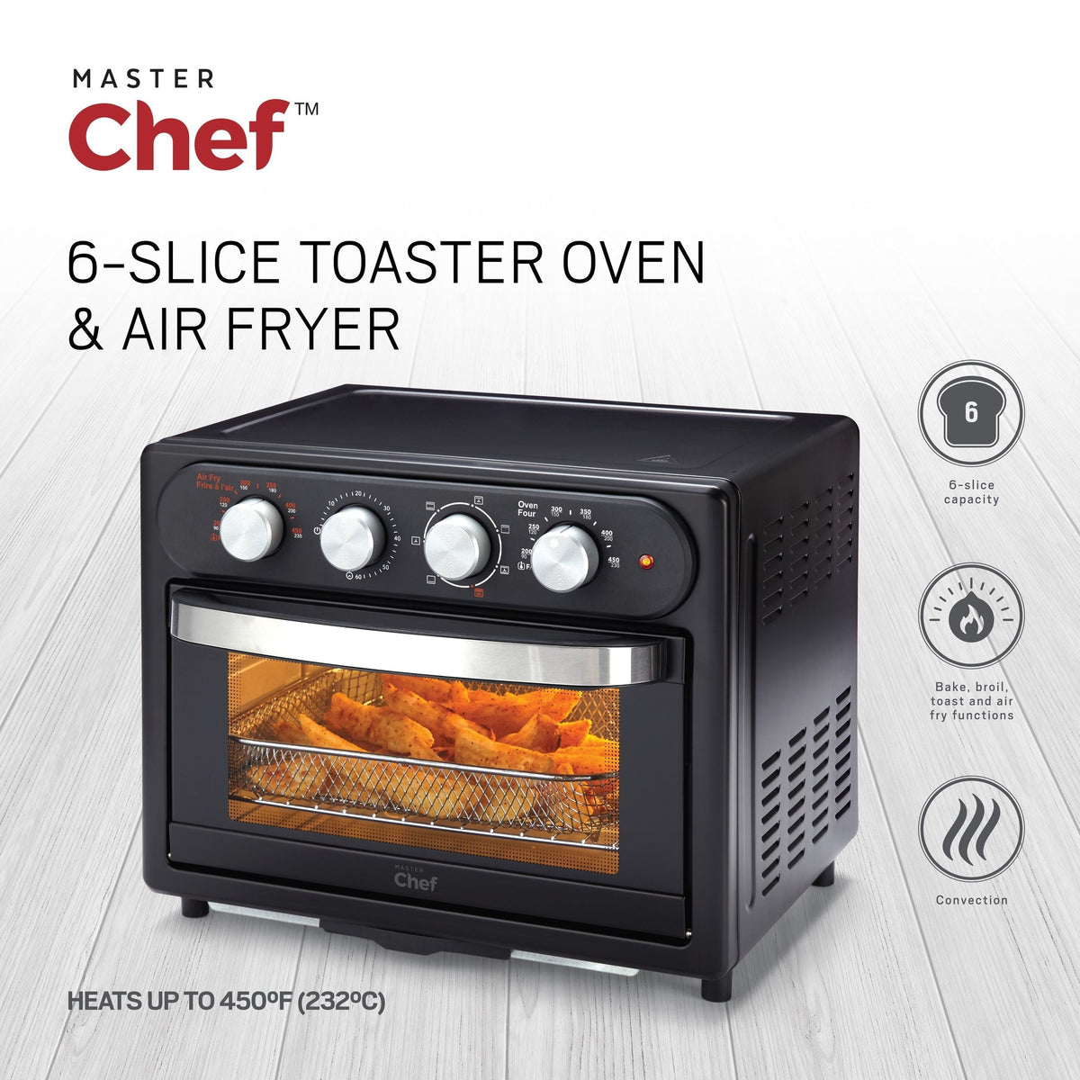 AirFryer Toaster Oven with 5 Functions, Black C1W5 - product image 3