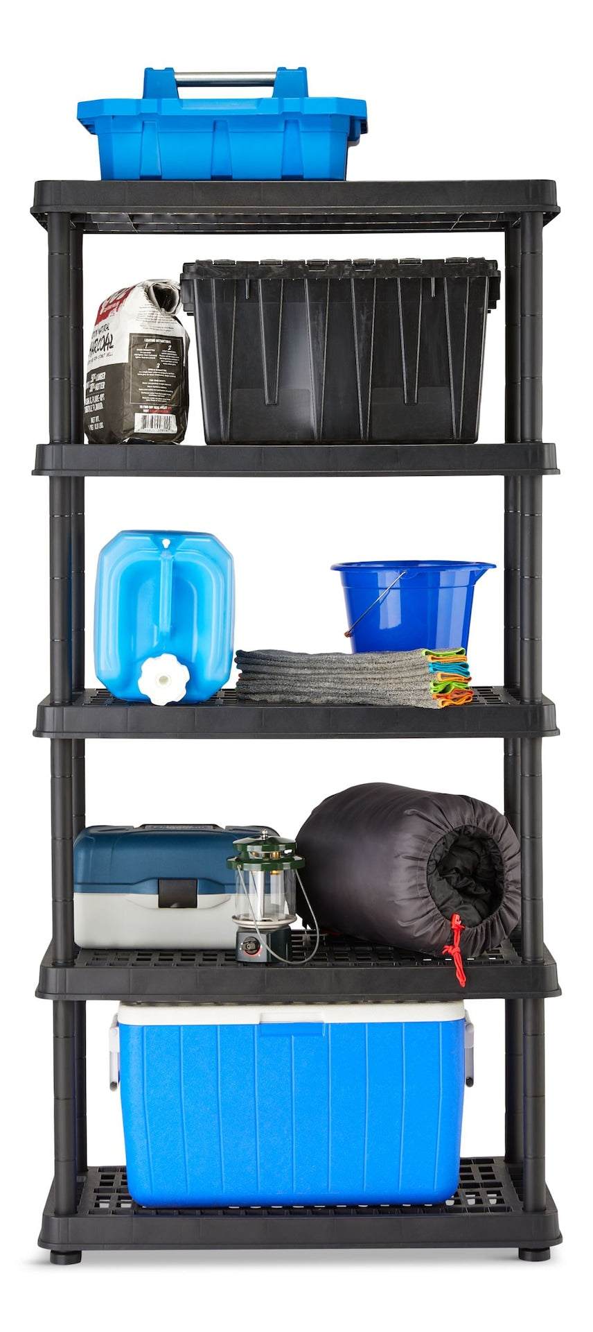 Adjustable 5-Shelf Resin/Plastic Storage Rack/Shelving Unit, 36 x 18 x 72-in D3Y7 - product image 5
