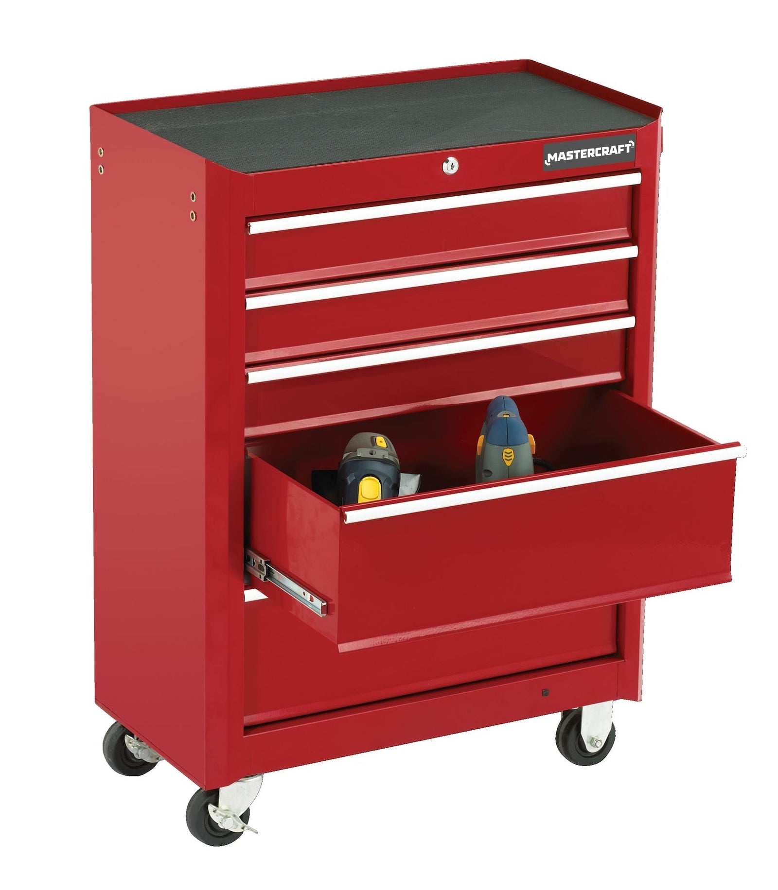 Rolling Tools Storage Cabinet with 5 Drawers, Deep Red, 24-in I7O0 - product image 5