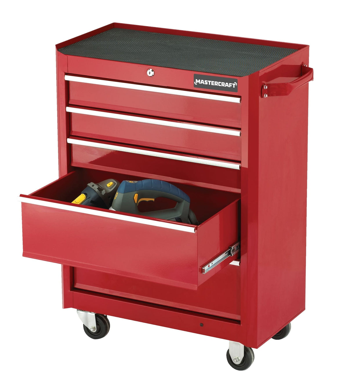 Rolling Tools Storage Cabinet with 5 Drawers, Deep Red, 24-in I7O0 - product image 6