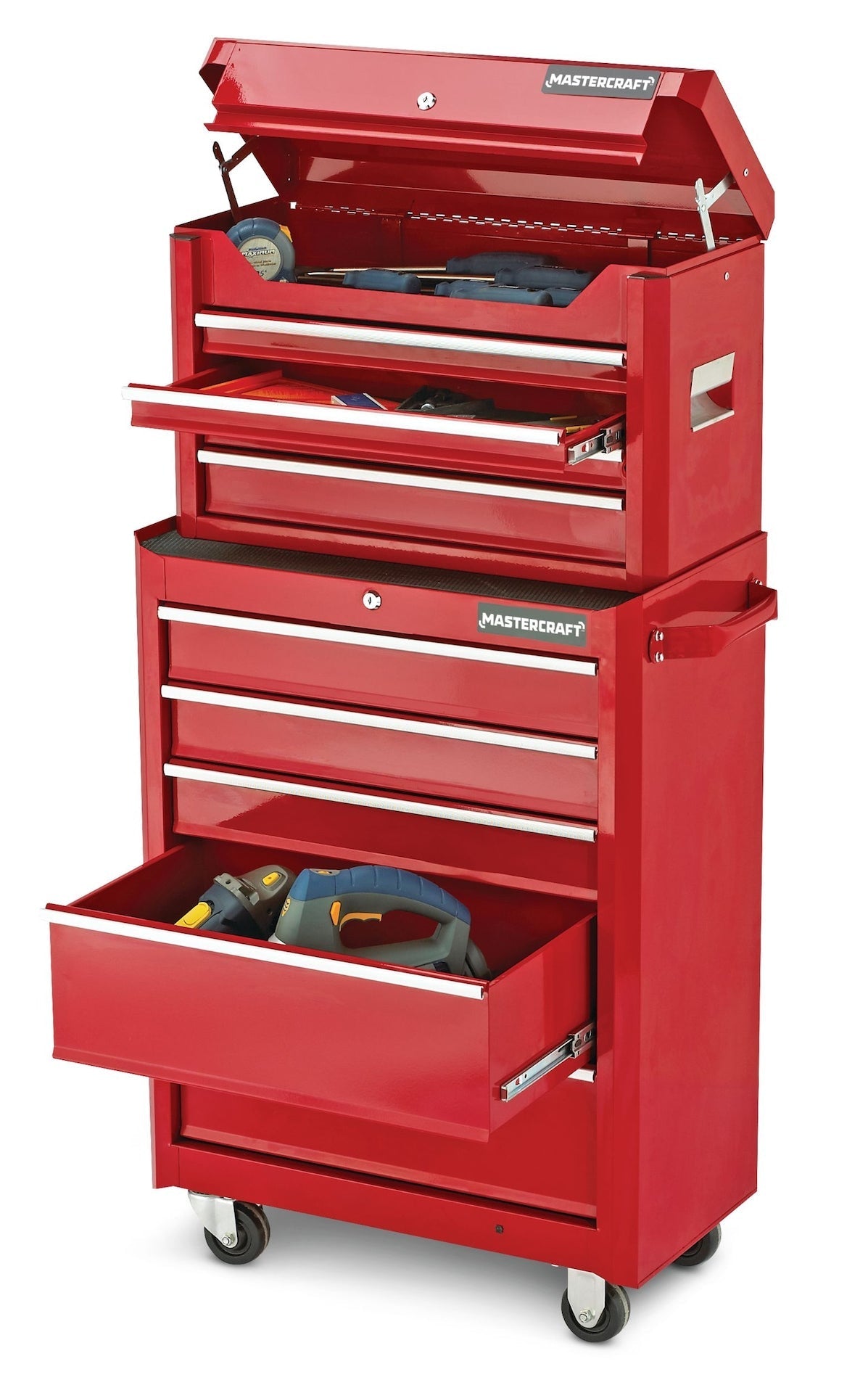 Rolling Tools Storage Cabinet with 5 Drawers, Deep Red, 24-in I7O0 - product image 7