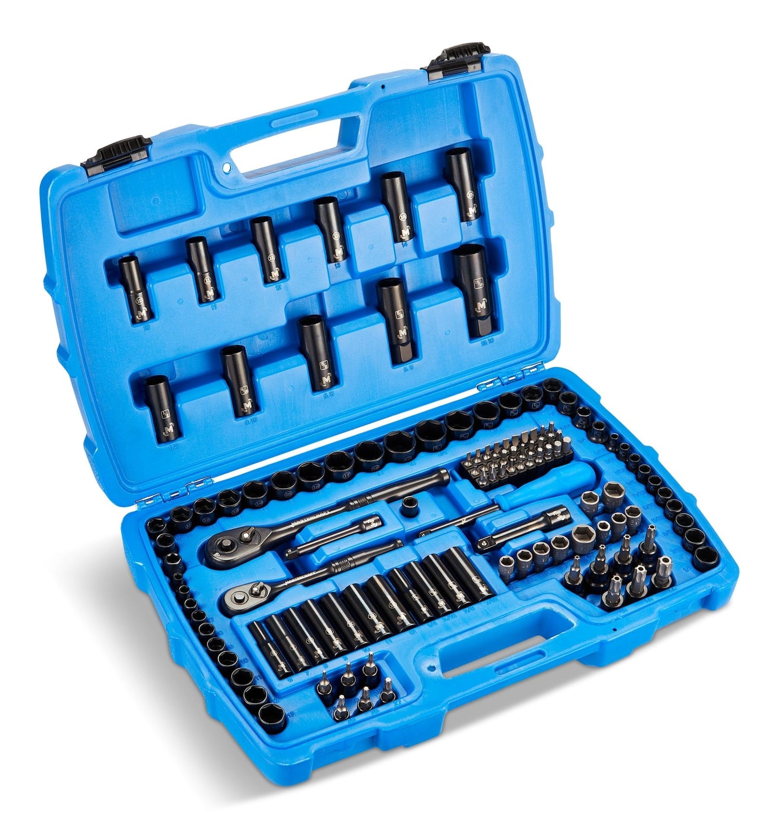 Socket Set, 122-pc, SAE/Metric, CRV, Black Steel Finish S0M1 - product image 1