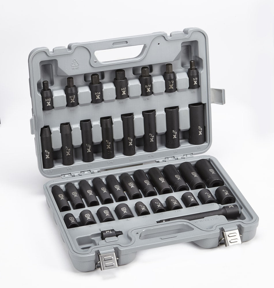 1/2-in Drive Professional Grade Impact Socket Set, 38-pc, CRMO T3Y7 - product image 2