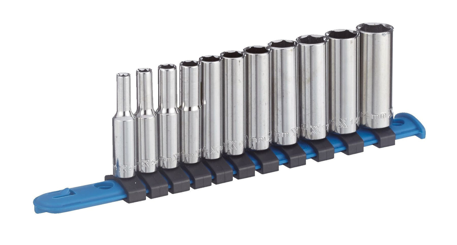 1/4-in Drive Deep Socket Set 11-pc, CRV, Nickel-Chrome Plating Q9F7 - product image 1