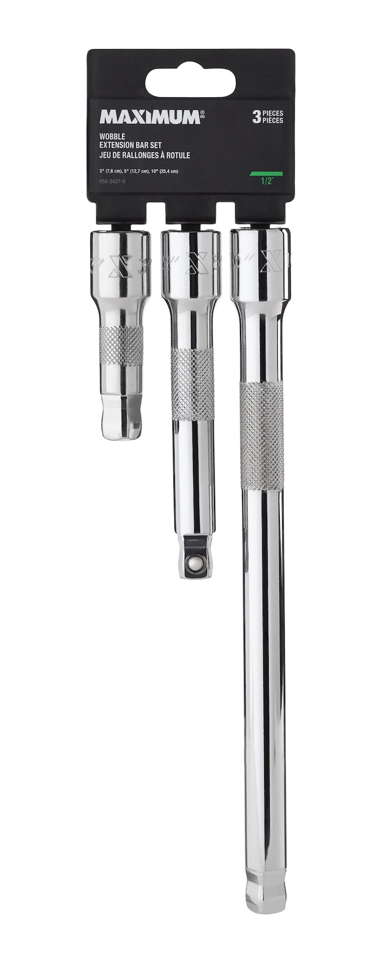 3 Piece 1/2" Drive Wobble Extension Bar Set F8S2 - product image 2