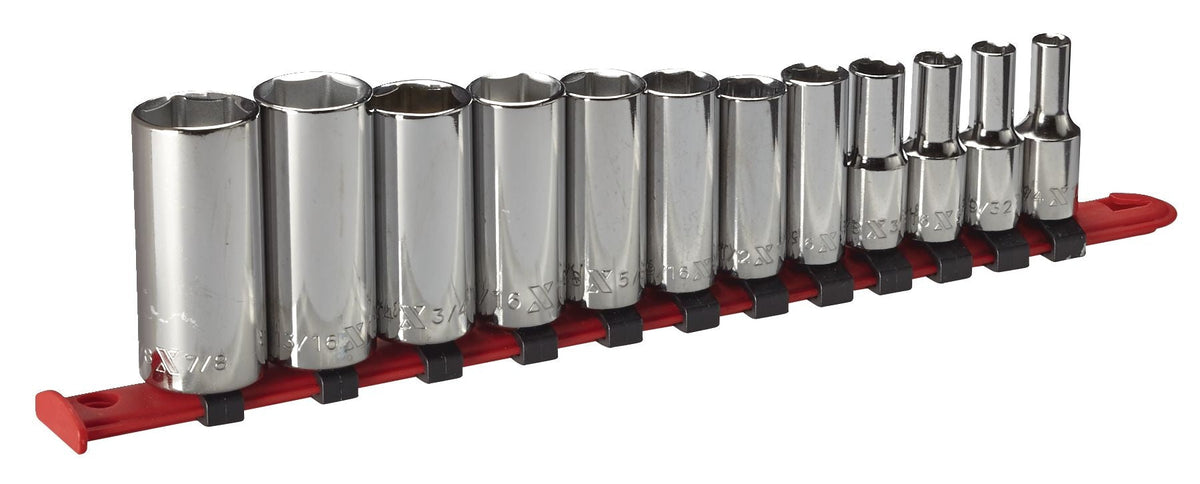 3/8-in Drive Deep Socket Set 12-pc, SAE, CRV, Nickel-Chrome Plating Q6R2 - product image 1