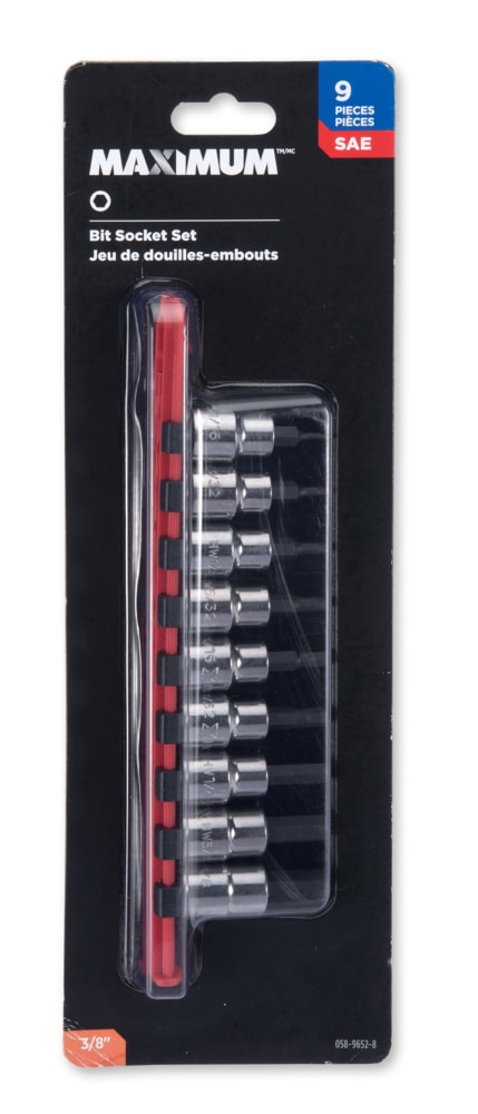 3/8-in Drive Hex Bit Socket Set, Chrome-Plated, 9-pc, SAE U3H2 - product image 2