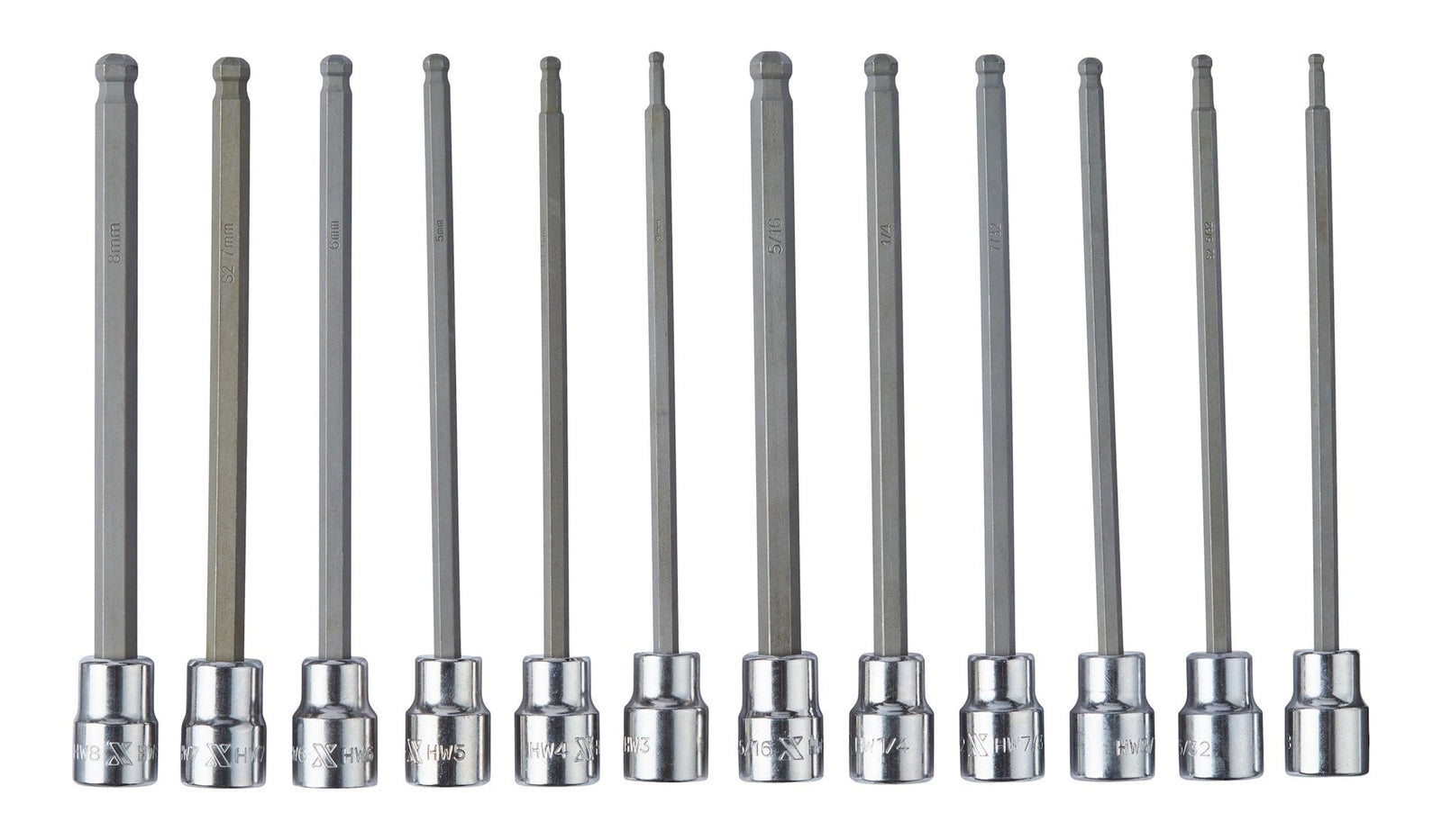 Long-Arm Ball End Bit Socket Set, 3/8-in, 12-pc K7A6 - product image 1
