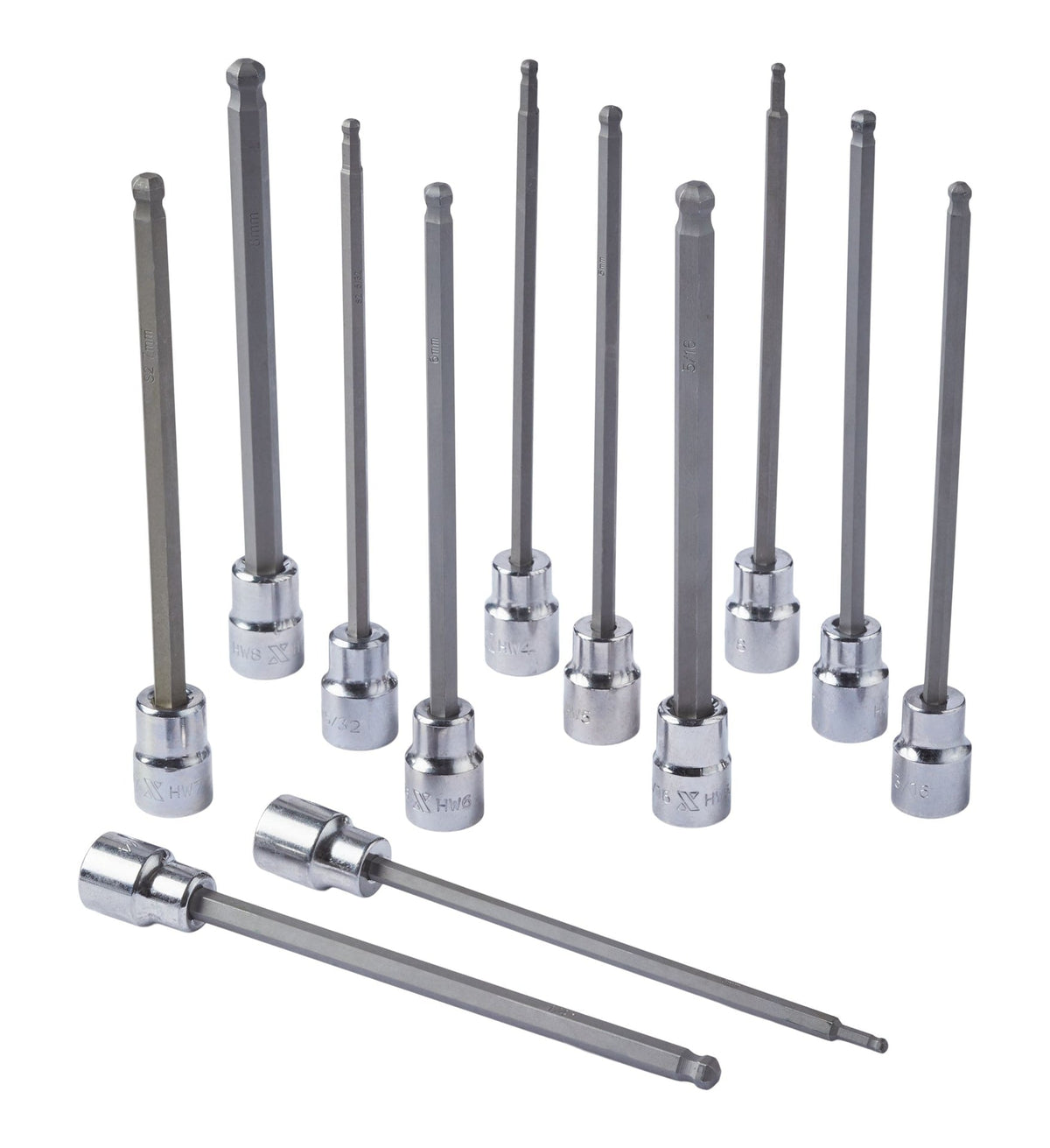 Long-Arm Ball End Bit Socket Set, 3/8-in, 12-pc K7A6 - product image 2
