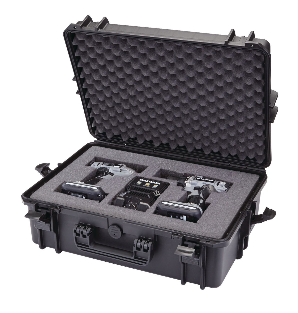 Portable IP67 Waterproof Case/Tool Box with Foam Layers, Black, Large, 22-in L6P5 - product image 5