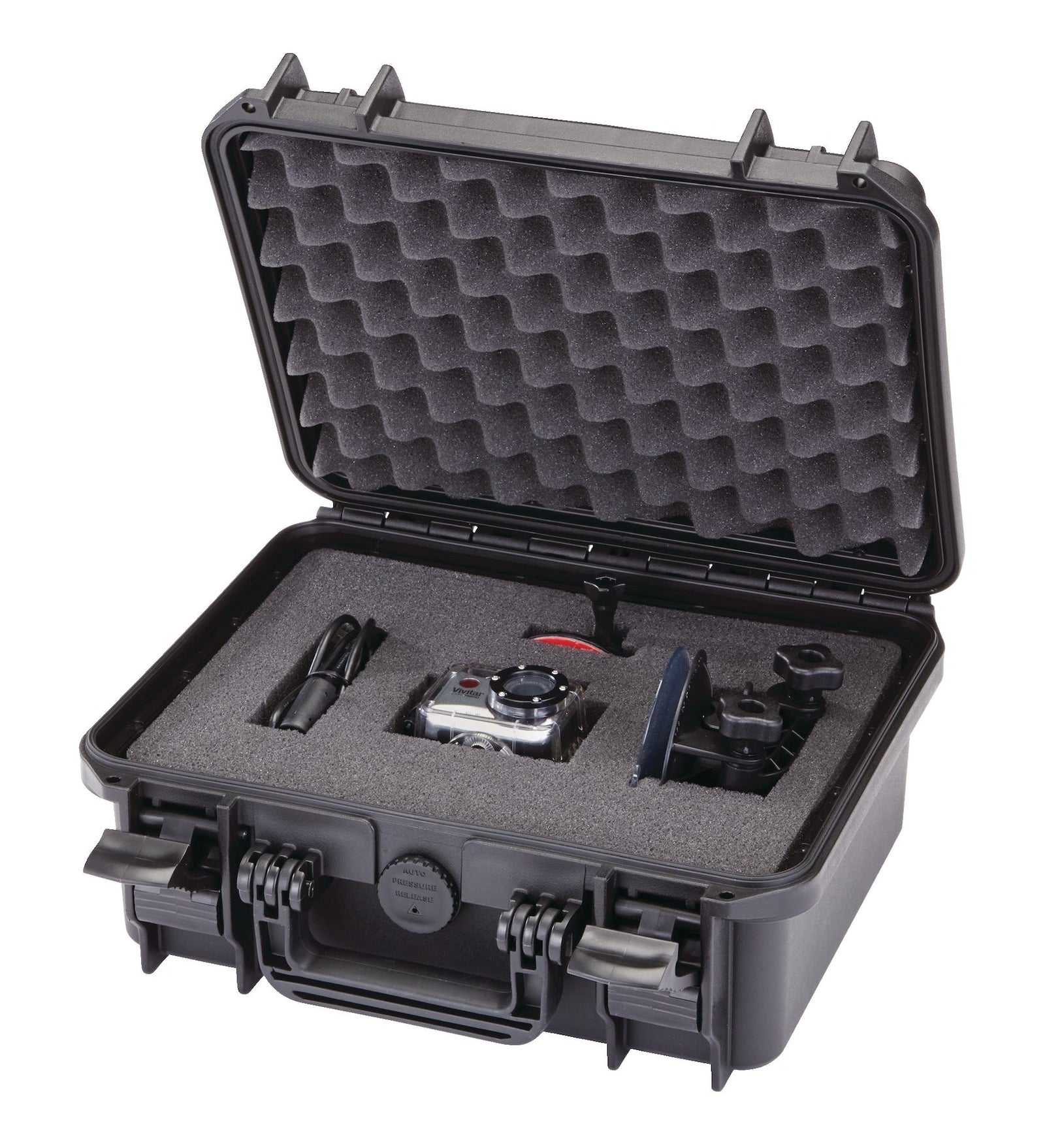 Portable IP67 Waterproof Storage Case with Foam Layers, Small, Black X3N0 - product image 4