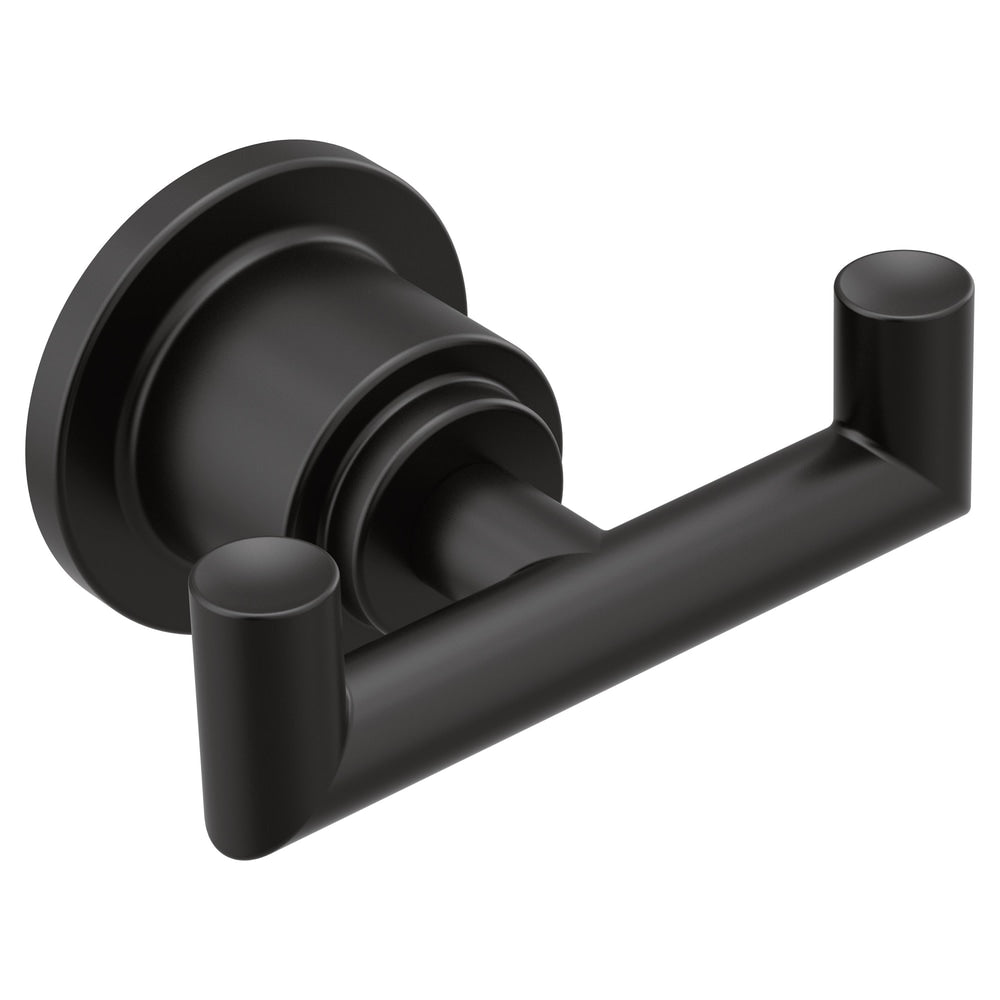 Arris Modern Double Robe Hook, Matte Black S2Z4 - product image 1
