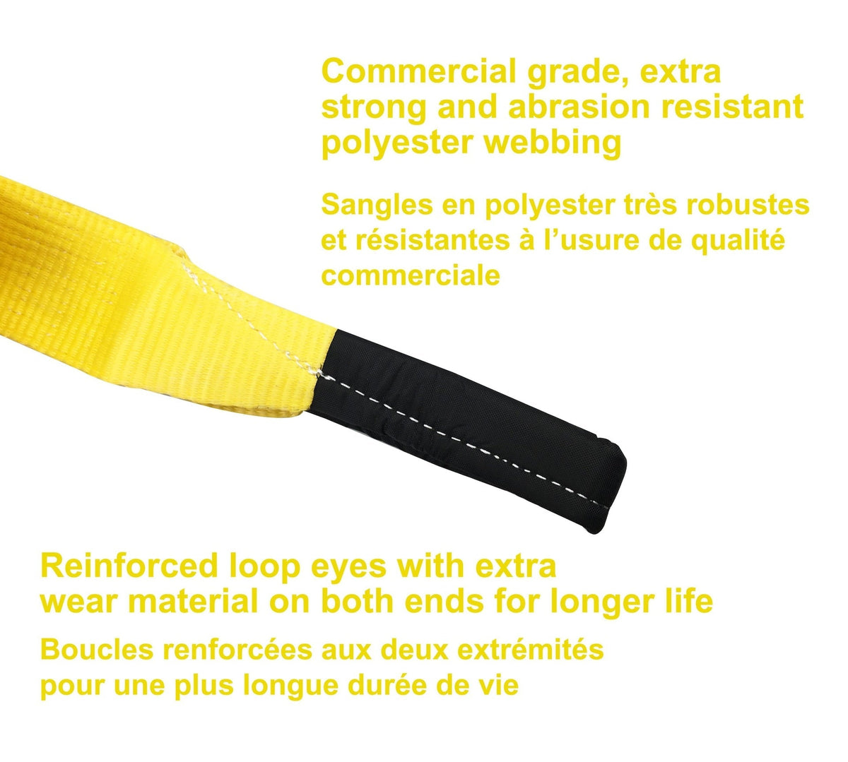 22,500-lb Recovery Strap with Loop Ends, 3-in x 30-ft C7I4 - product image 2