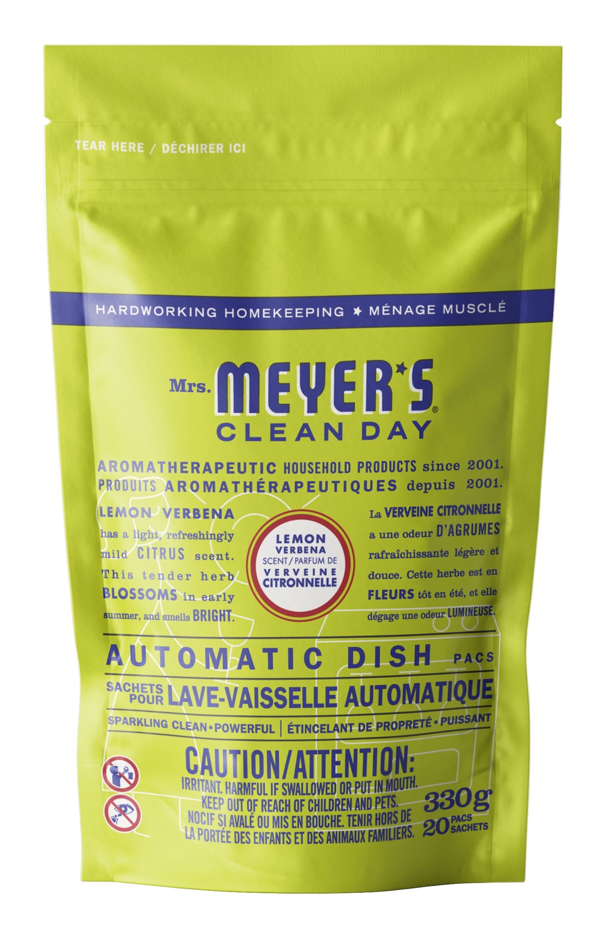 Meyers Automatic Dishwasher Detergent Tabs, Lemon Verbena Scent, 20-pk O9O8 - product image 1