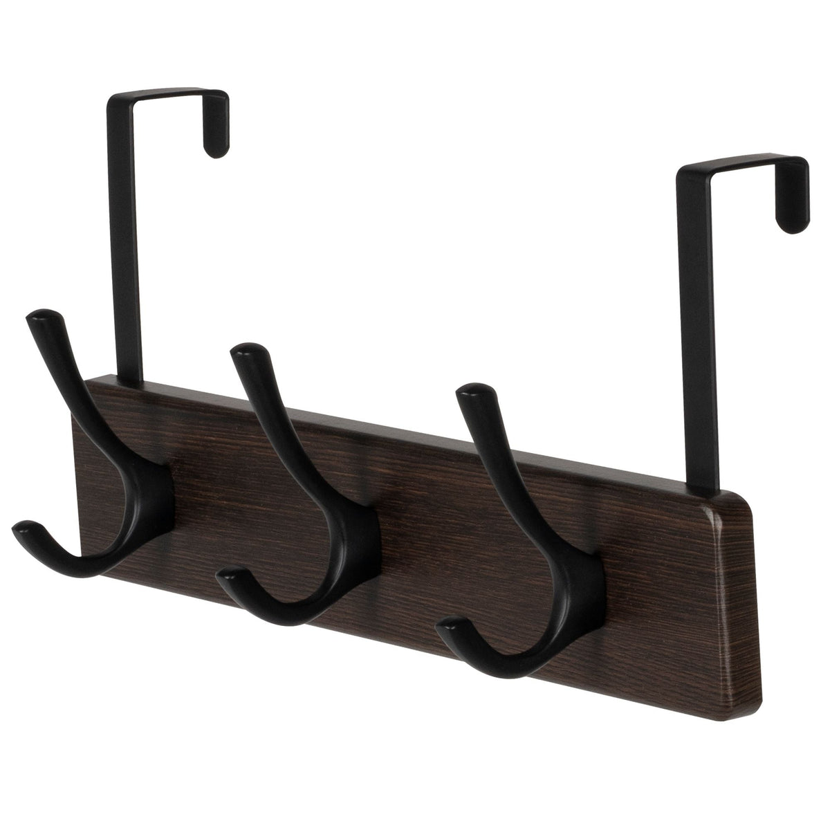 13.3" Traditional Wall 3 Hook Rack, Brown T3B7 - product image 1