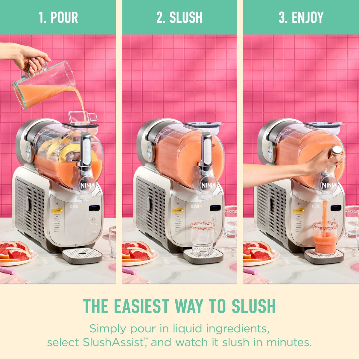 Slushi XL Slushie Machine with SlushAssist Technology, Crema, FS601CBR Q9O3 - product image 1