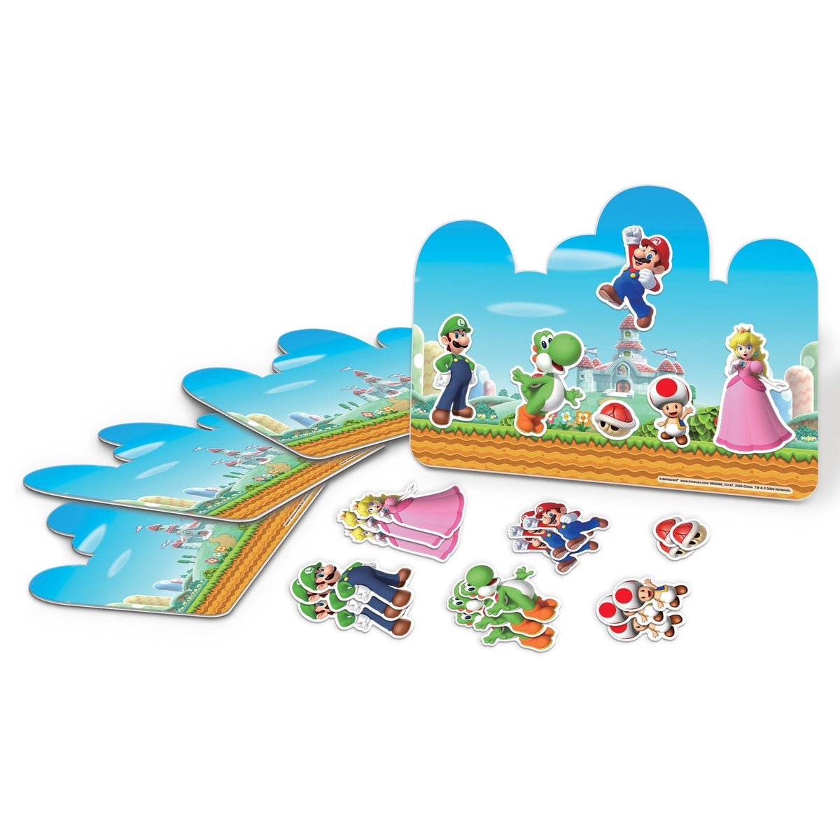 Super Mario Bros Princess Peach/Luigi/Mario DIY Customizable Craft Kit, Multi-Coloured, 28-pk, for Arts & Crafts/Birthday Favour Q4L8 - product image 1