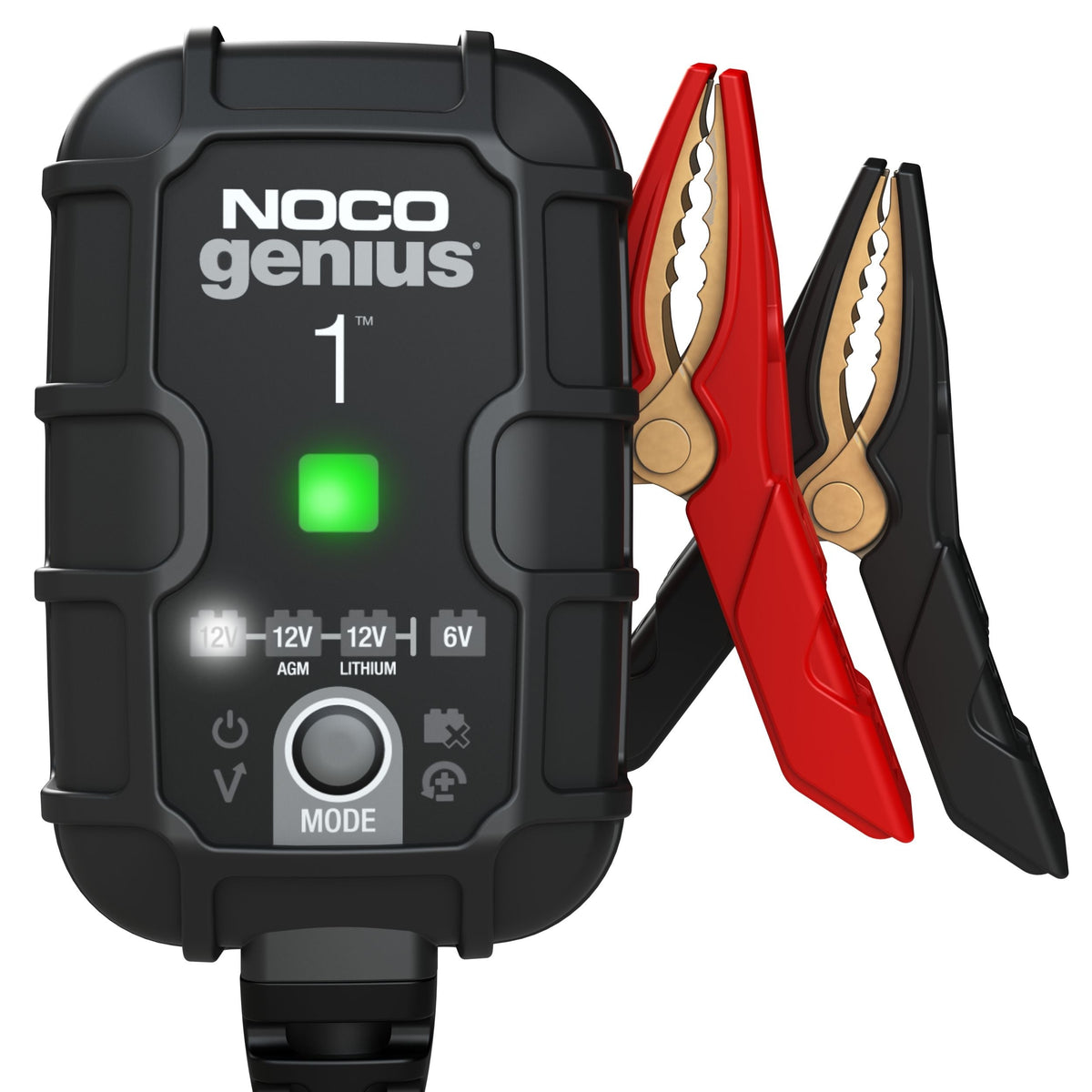 GENIUS1 Smart Battery Charger/Maintainer/Desulfator, 1-Amp, 6V/12V S8A0 - product image 1