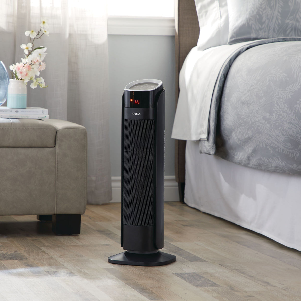 Oscillating Tower Ceramic Heater withRemote Control & Thermostat, 1500W, Black, 24-in G2I6 - product image 7