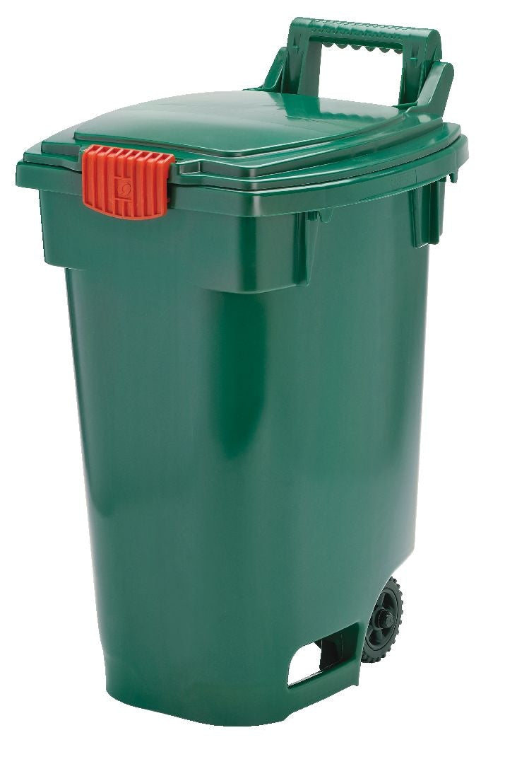 Plastic Wheeled Compost Bin/Multi-Use Storage Cart, Green, 45 L F9K6 - product image 2