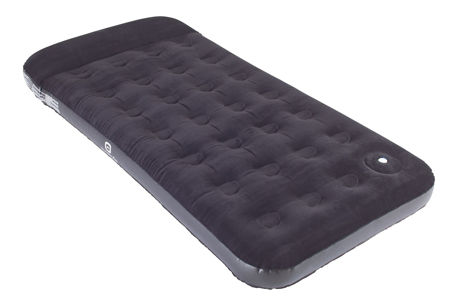Twin Airbed with Built-In Manual Pump, Hand/Foot Pump, PVC, Black K6I6 - product image 1