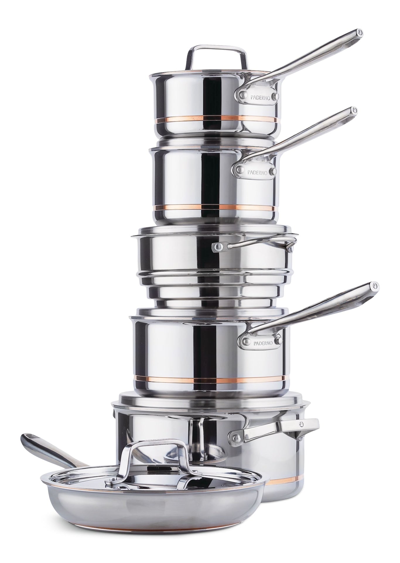 5-Ply Copper Core Stainless Steel Cookware Set, Oven Safe, 12-pc F3V8 - product image 3