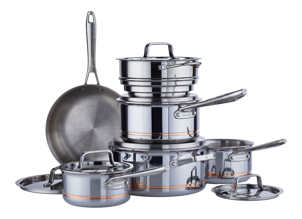 5-Ply Copper Core Stainless Steel Cookware Set, Oven Safe, 12-pc F3V8 - product image 6