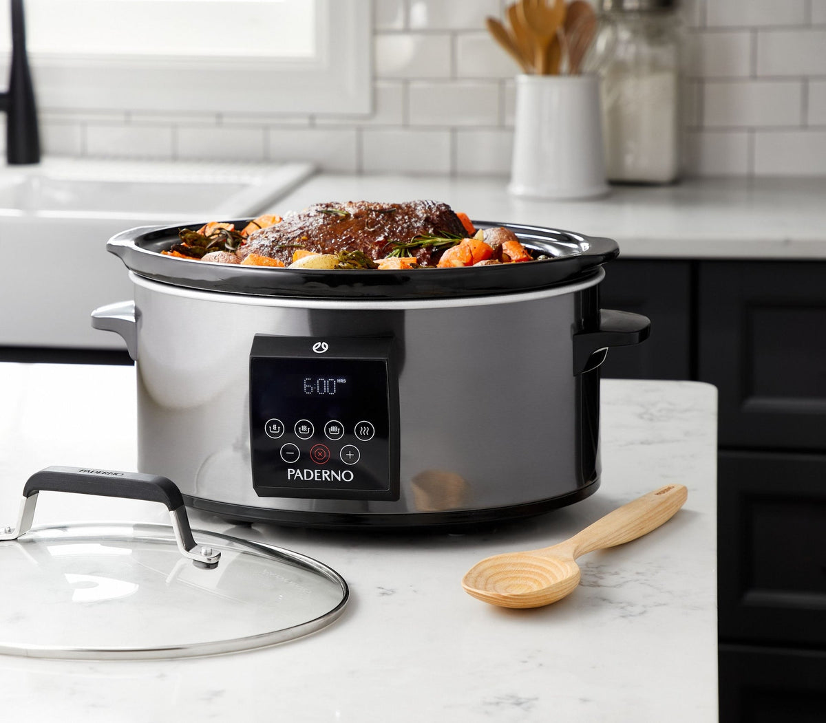 Digital Programmable Slow Cooker, Black Stainless Steel, 6qt W2Z9 - product image 5