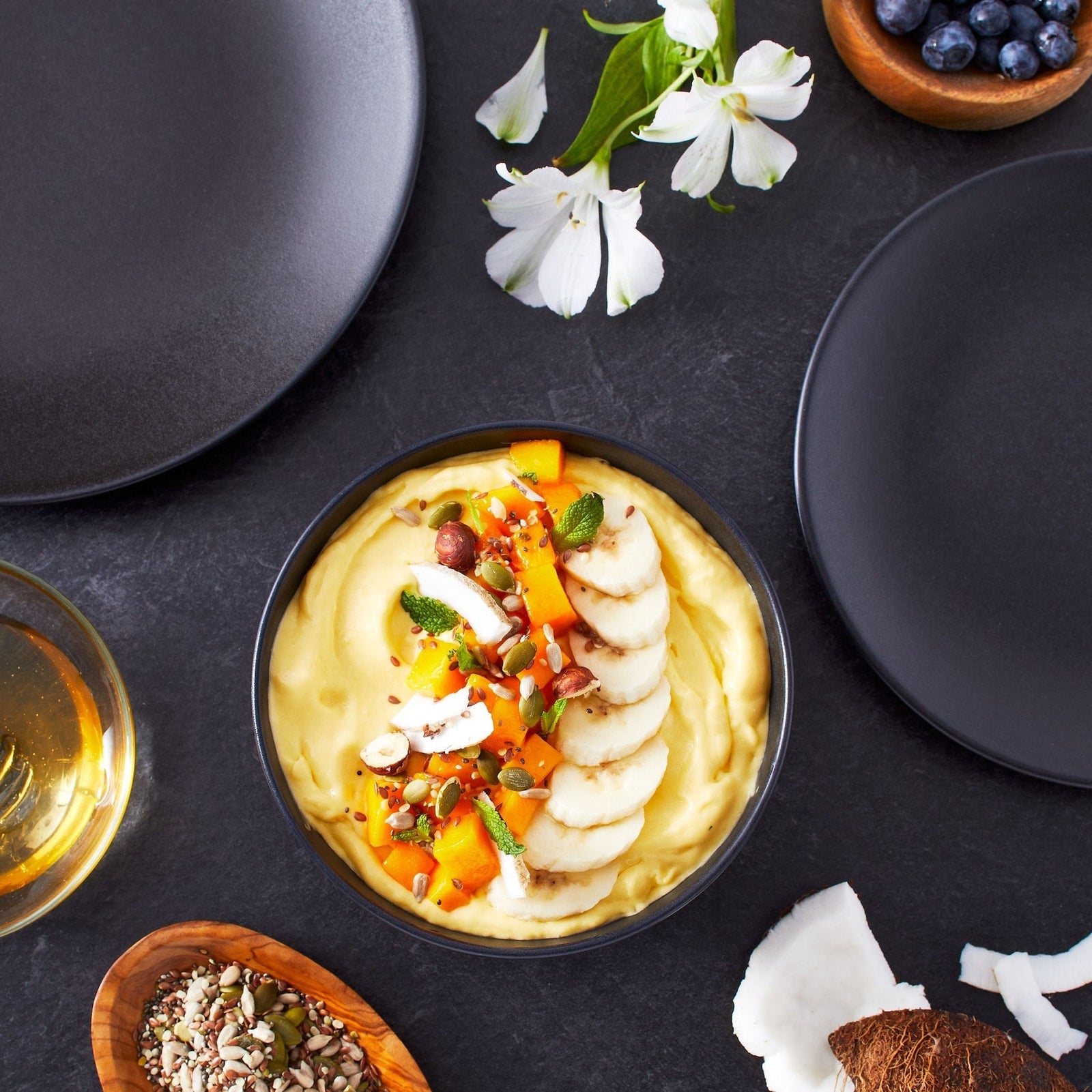 Dorset All-Purpose Stoneware Bowl, Oven Safe, 4-pk, Black Reactive W7S0 - product image 5