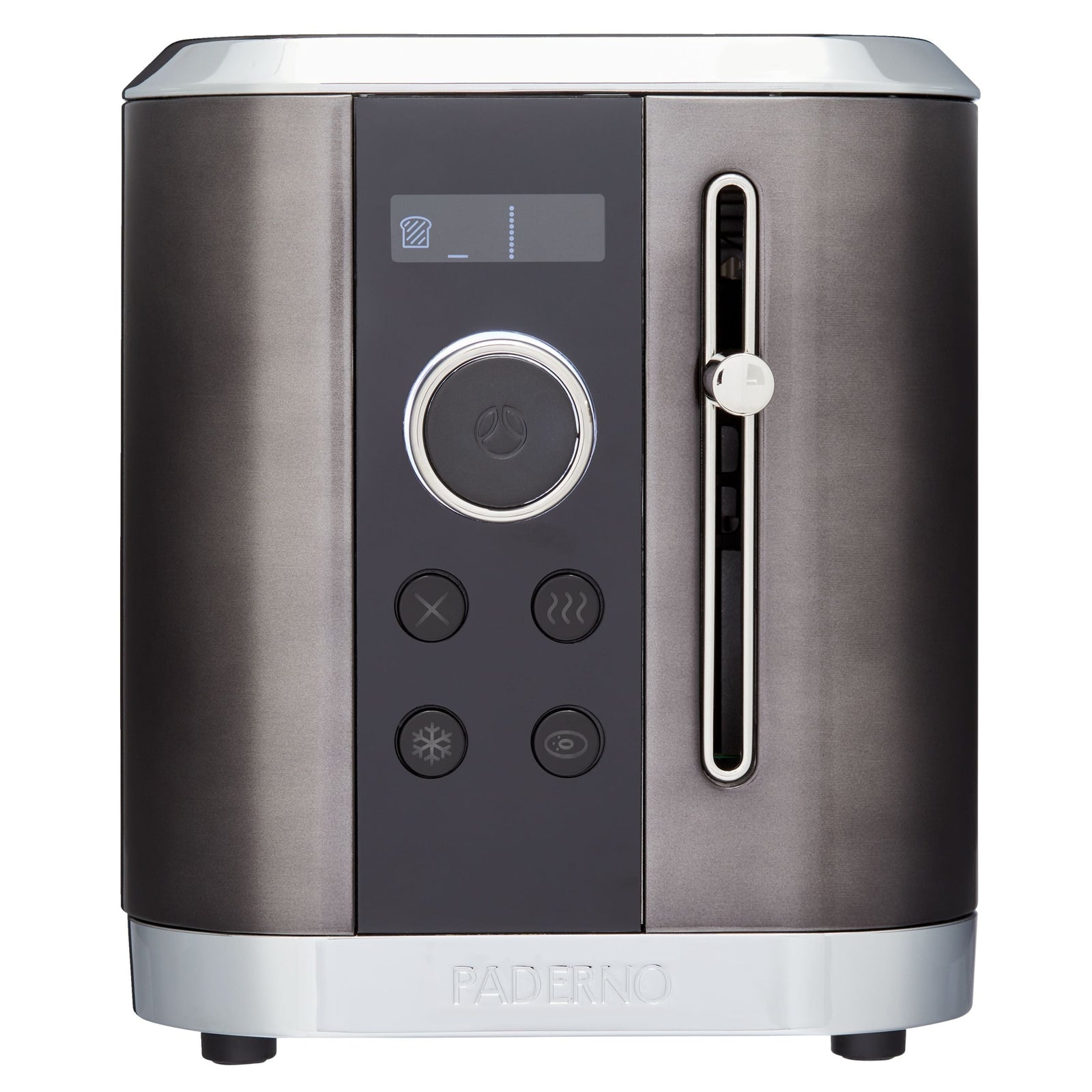 Even Heat Wide Slots Toaster with 9 Settings, Black Stainless Steel, 2-Slices M2I8 - product image 1