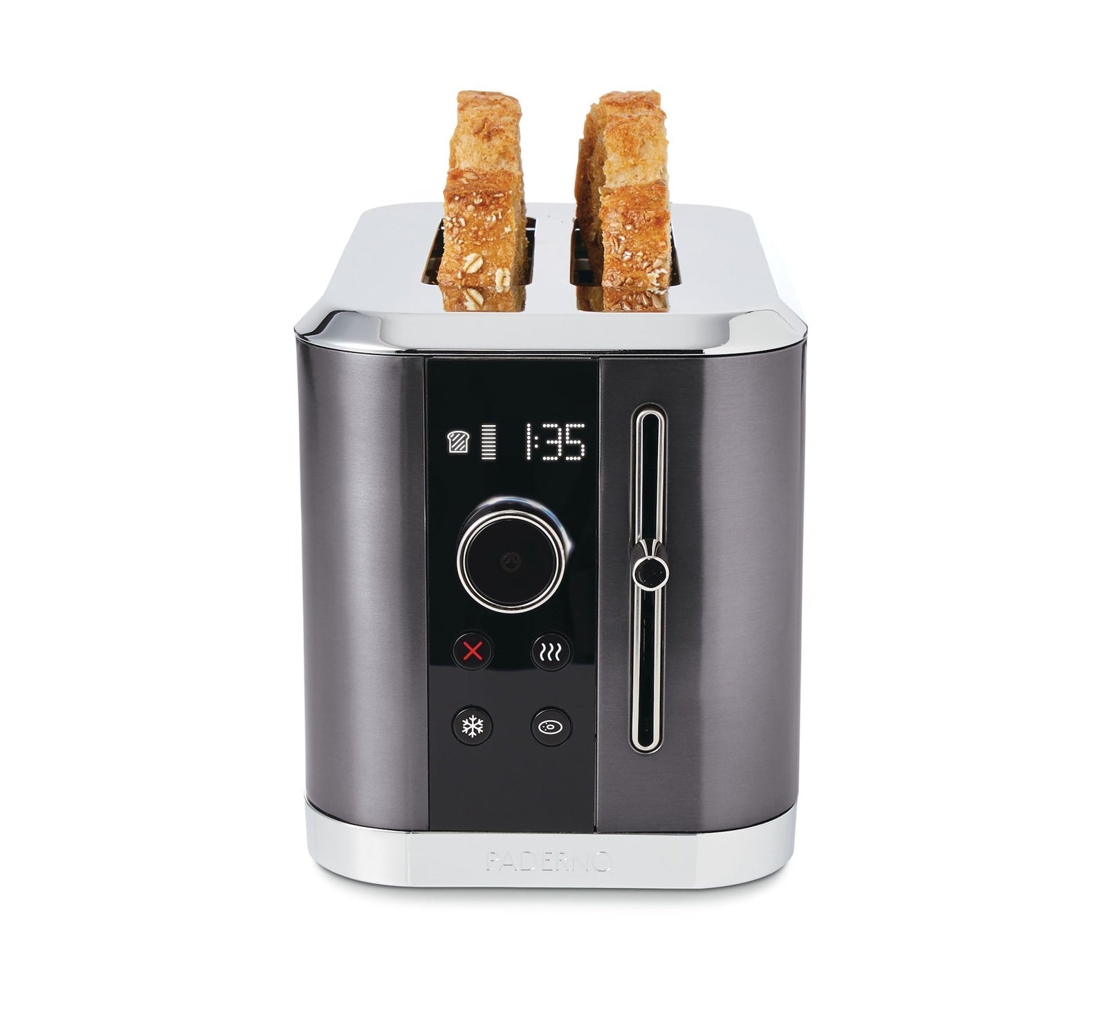 Even Heat Wide Slots Toaster with 9 Settings, Black Stainless Steel, 2-Slices M2I8 - product image 2