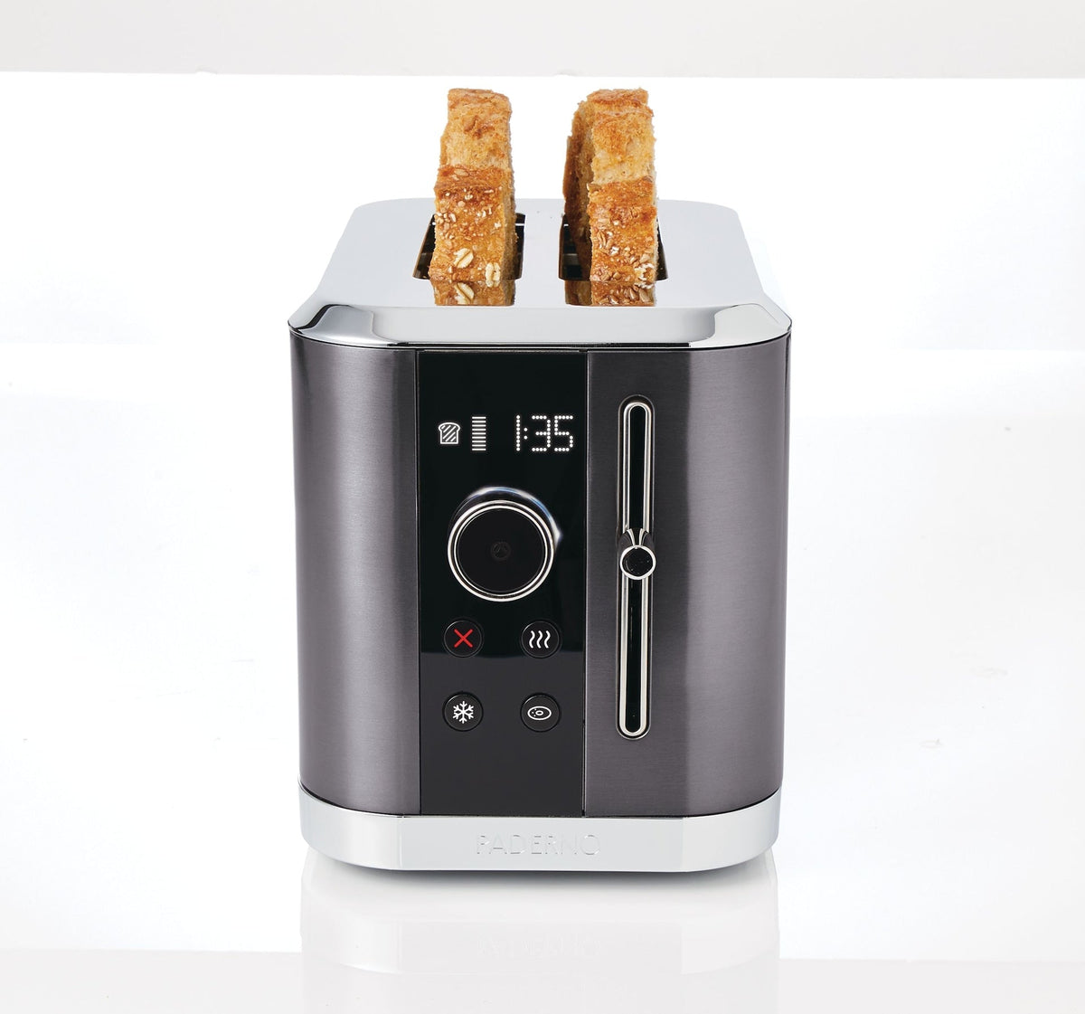 Even Heat Wide Slots Toaster with 9 Settings, Black Stainless Steel, 2-Slices M2I8 - product image 7