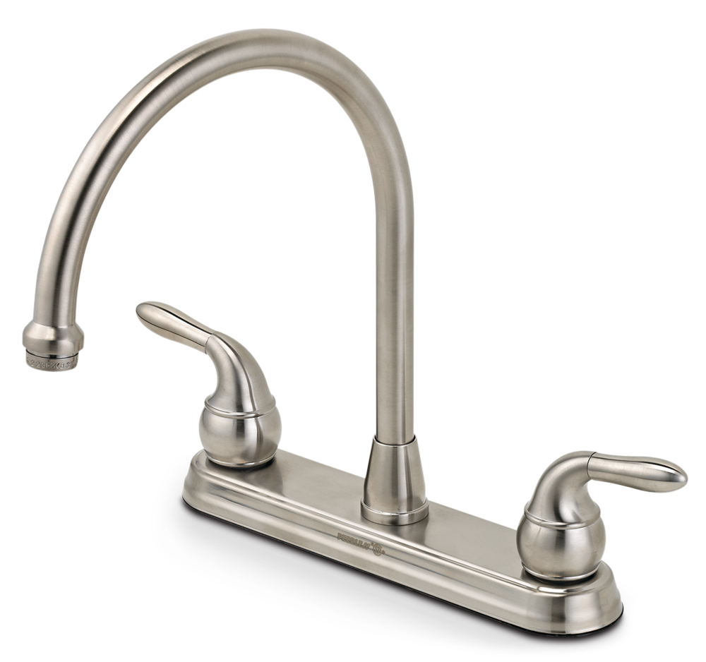 Double Handle Kitchen Faucet, Brushed Nickel H0S4 - product image 1