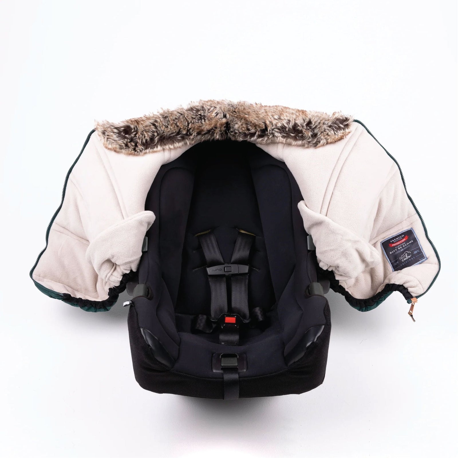Coulou Winter Baby Car Seat Cover, Sherpa Collection (-30°C to 5°C), Jasper D6A8 - product image 1