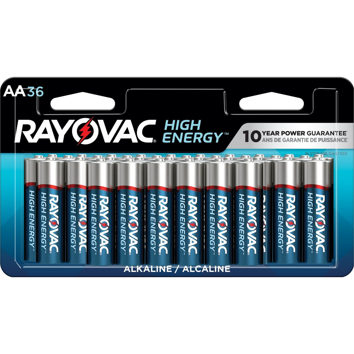 HIGH ENERGY AA Alkaline Batteries, Long Lasting, All Purpose, 36-Pk Y0D2 - product image 2
