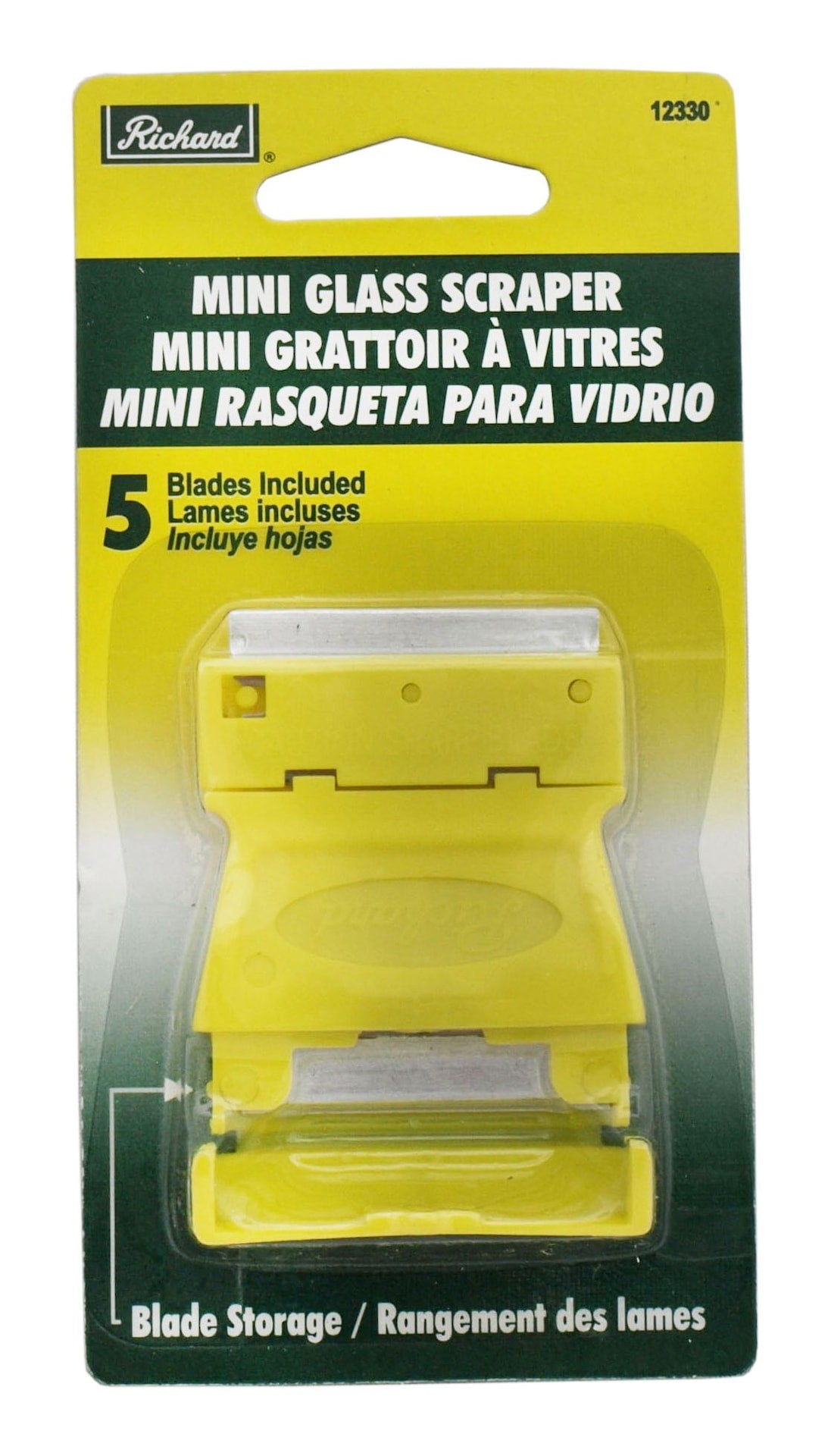 Mini Glass Scraper with Single Edge Razor Blades, 6-pc P1N3 - product image 1