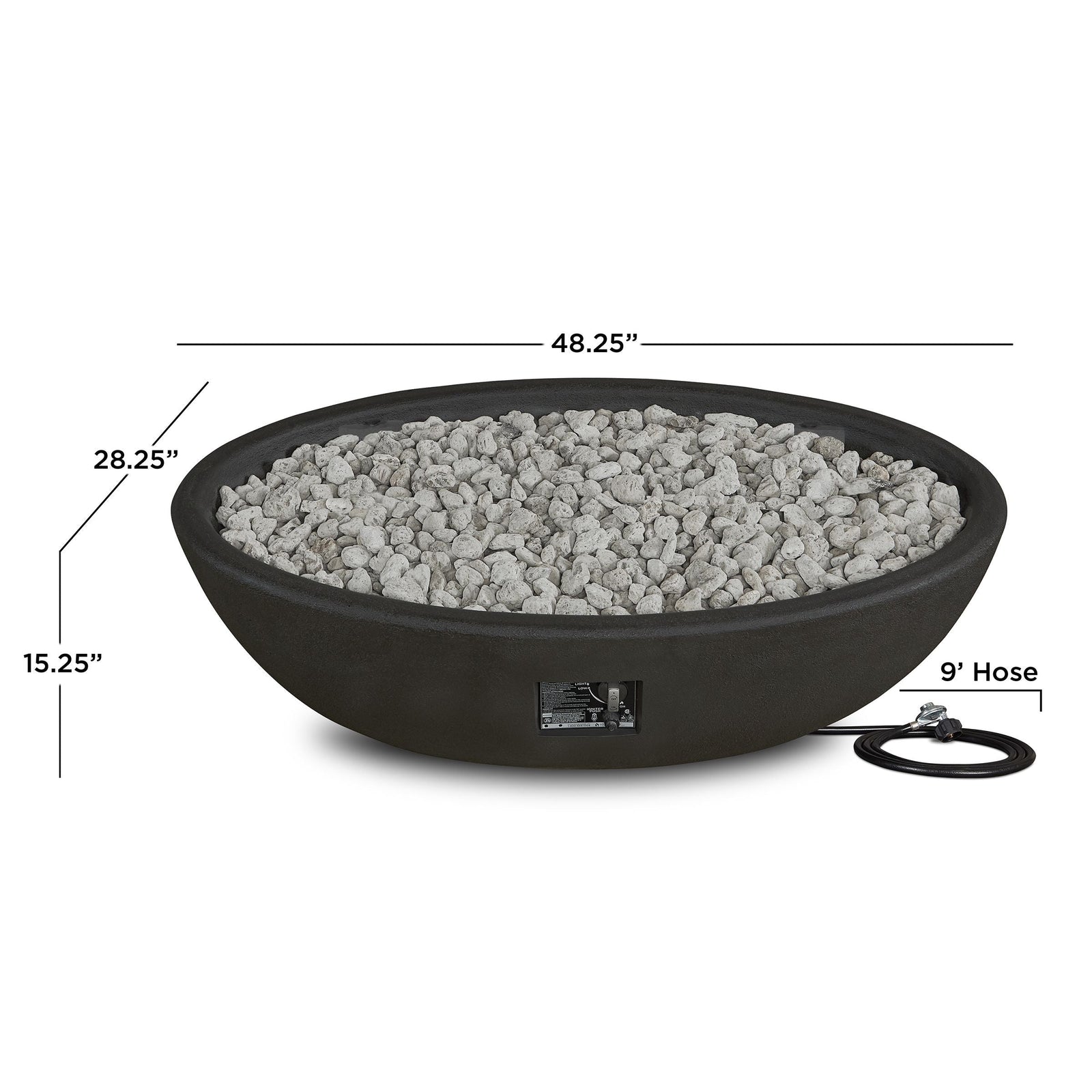 Oval Concrete Propane Fire Pit in Shale, 48-in K2G4 - product image 8