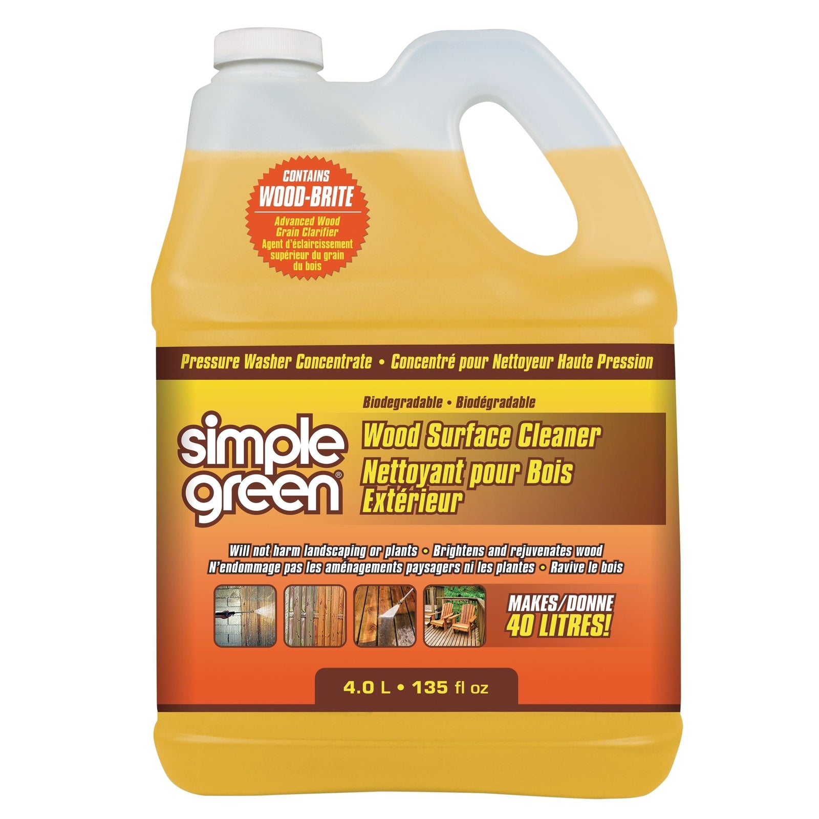 Green Wood Surface Concentrate Pressure Washer Detergent, 4L M5F7 - product image 3