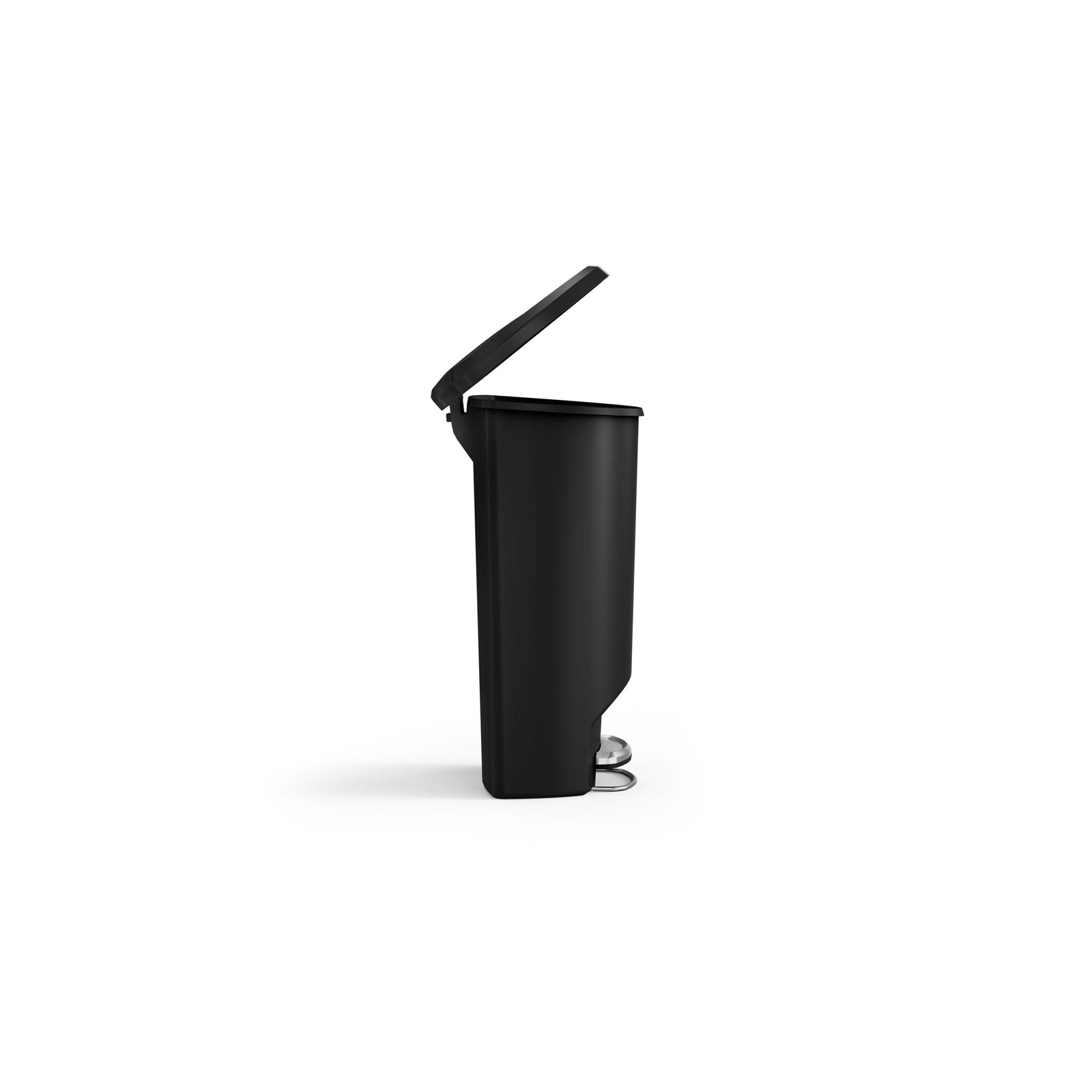 Plastic D-Shaped Step Garbage Can, Black, 50-L D1N6 - product image 7