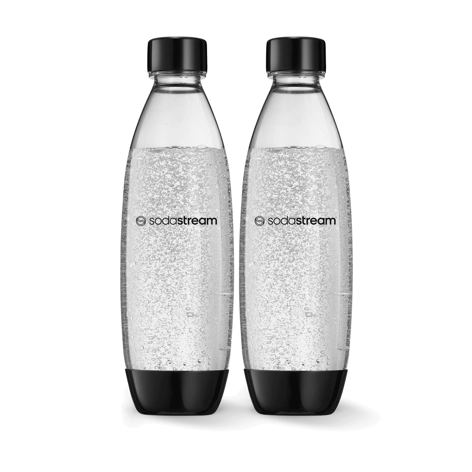 Slim Carbonating Bottle, Dishwasher Safe, BPA-Free, Black, 1-L, 2-pk X3N6 - product image 1