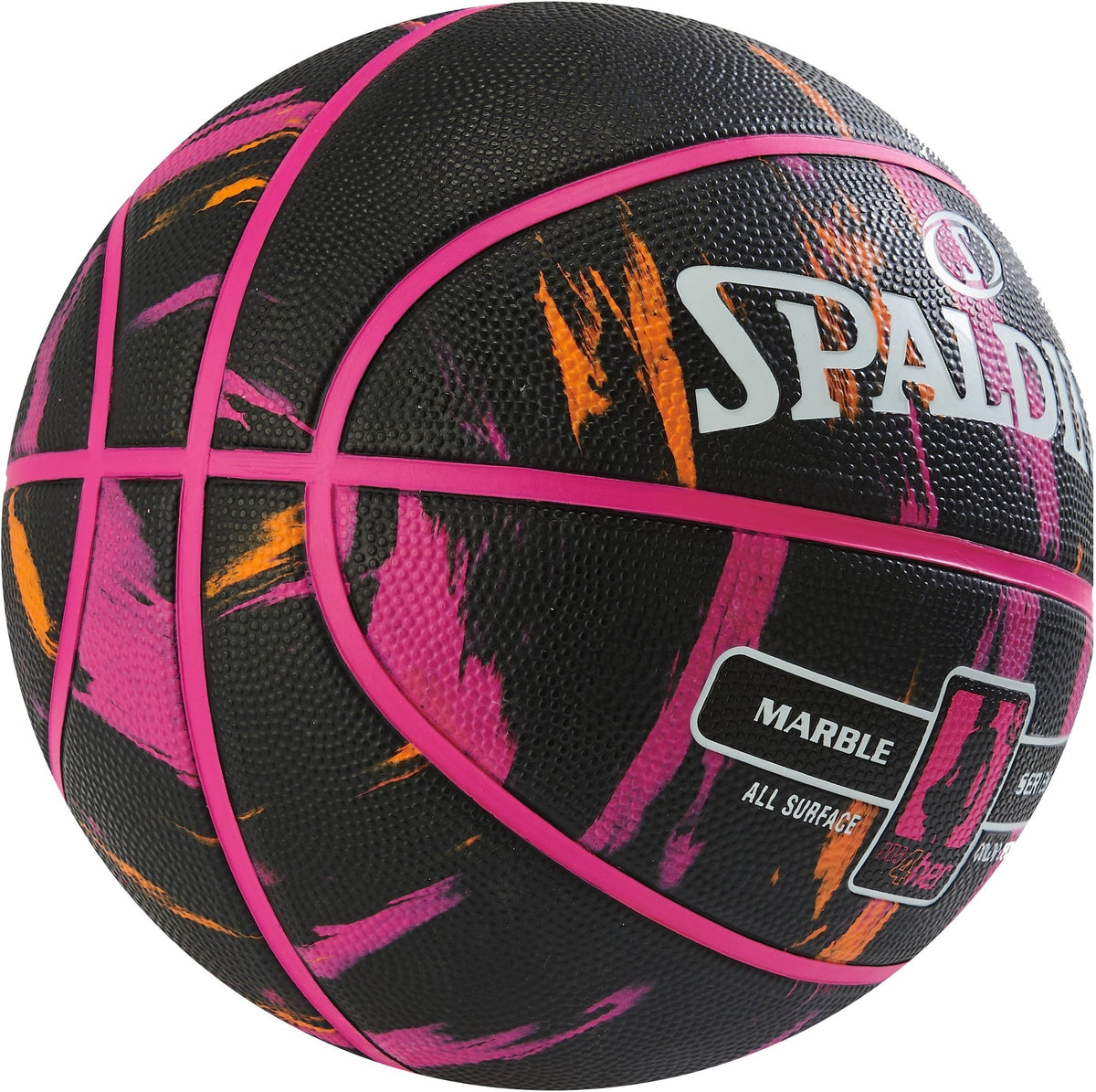 Marble Series 4Her Outdoor Rubber Basketball, Size 6 (28.5-in), Black/Pink L3W8 - product image 3