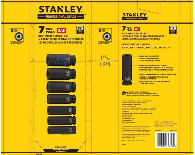 Pro 1/2-in Impact Socket Set, SAE, 7-pc T1C1 - product image 3