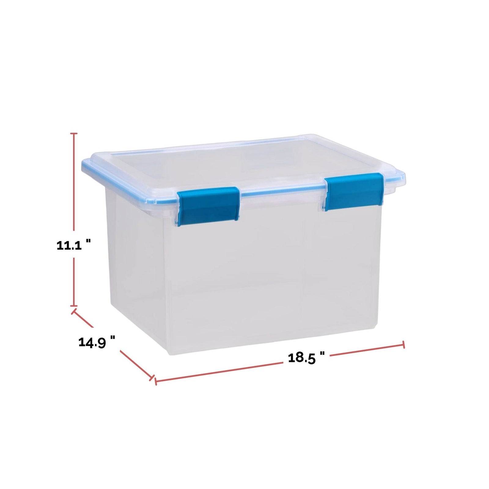 Clear Storage Box with Gasketed Lid, 30-L M2U0 - product image 4