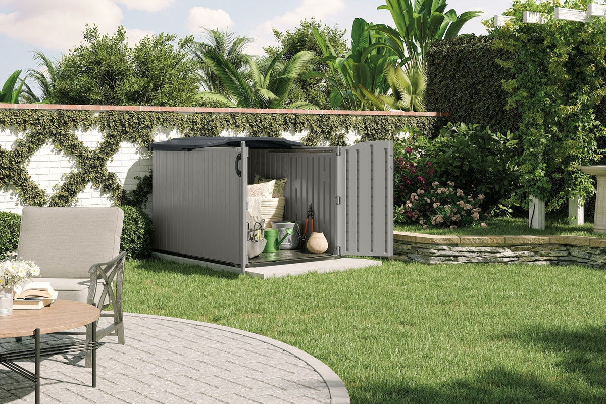Glidetop 98-cu-ft Dove Grey Horizontal Shed H4M5 - product image 8