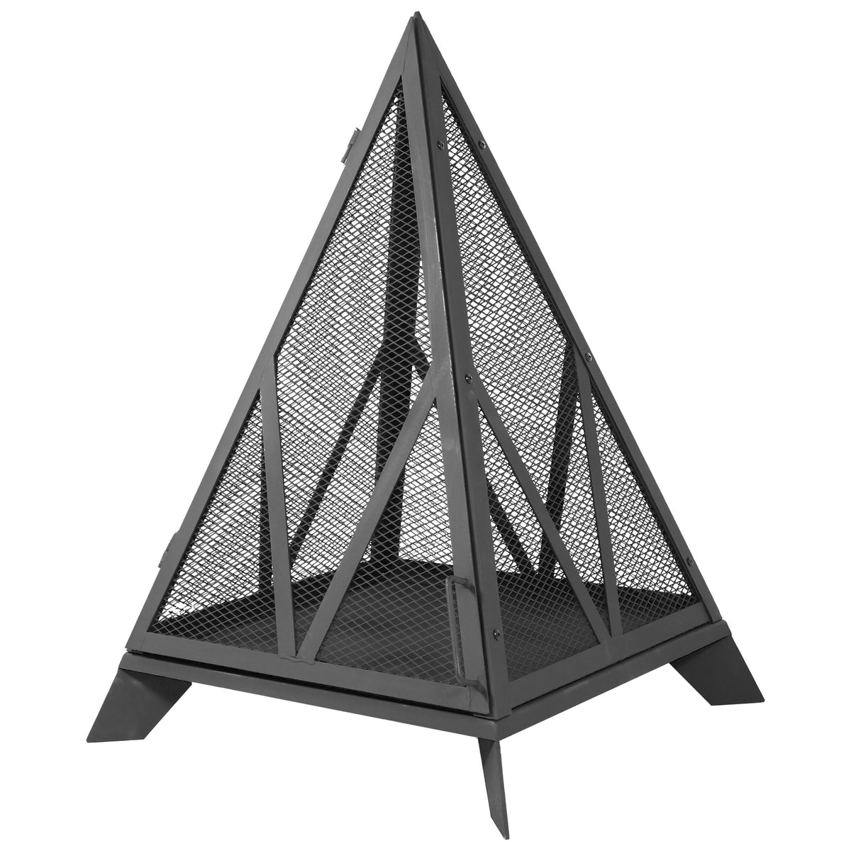 Decor Majestic Pyramid Steel Fire Pit, Black G7C4 - product image 4