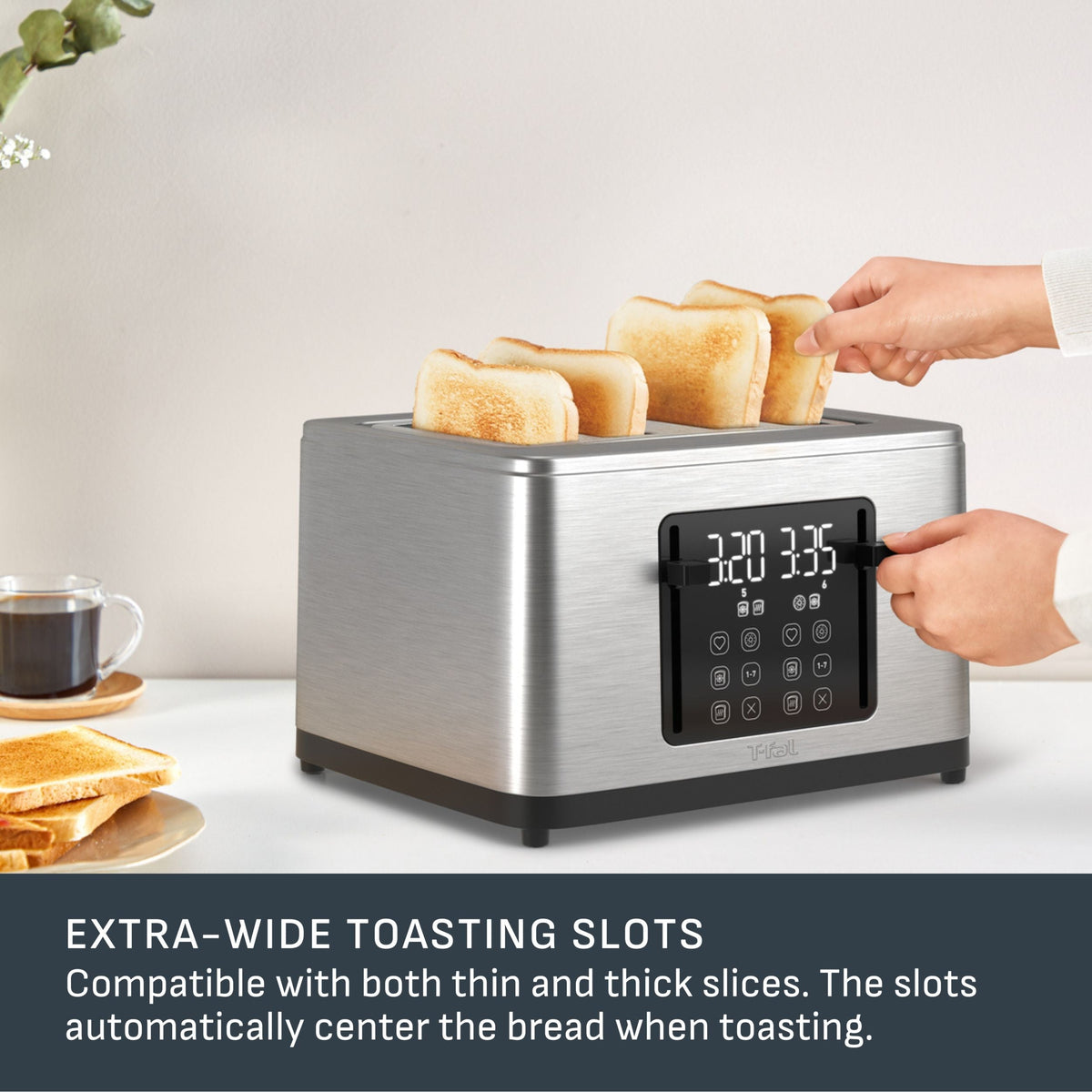 4-Slice Stainless Steel Digital Toaster, Extra wide slots, 7 Browning levels A4U1 - product image 7