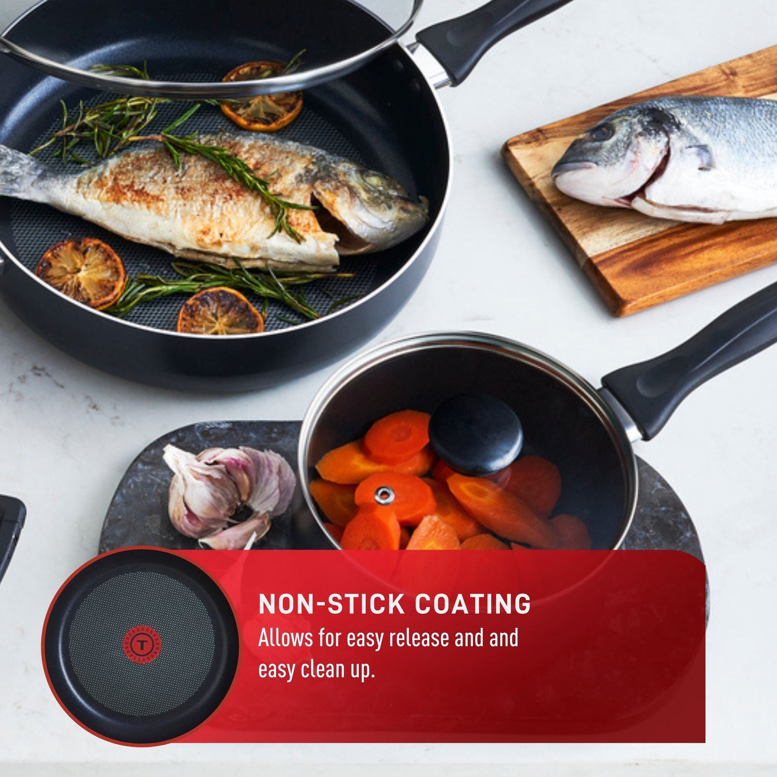 Viva Non-Stick Cookware Set, Black, 9-pc L4U2 - product image 6