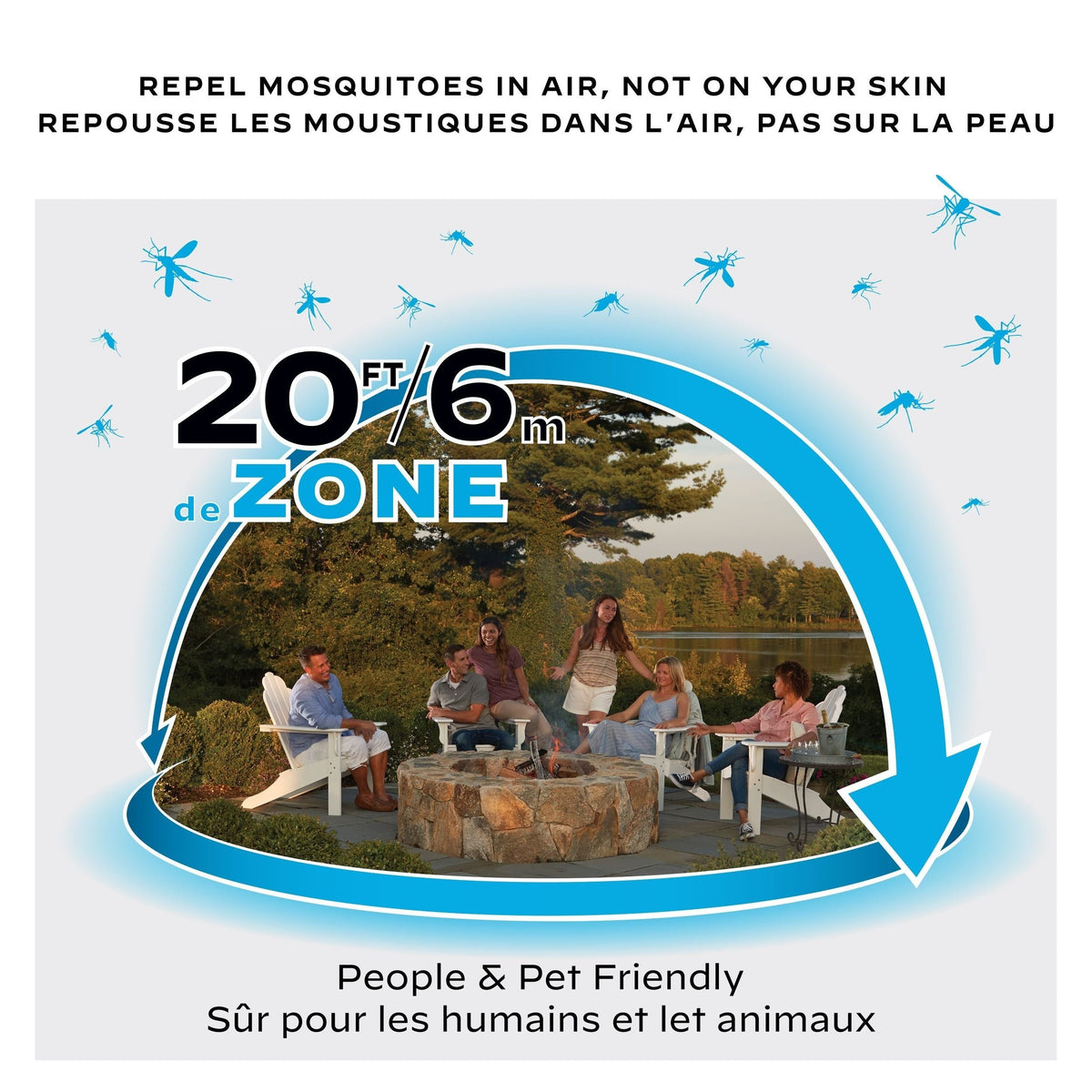 E-ZoneGuard Patio Rechargeable Mosquito Repeller with 12-Hr Refill and 5.5-Hr Battery, Royal Blue G2B1 - product image 4