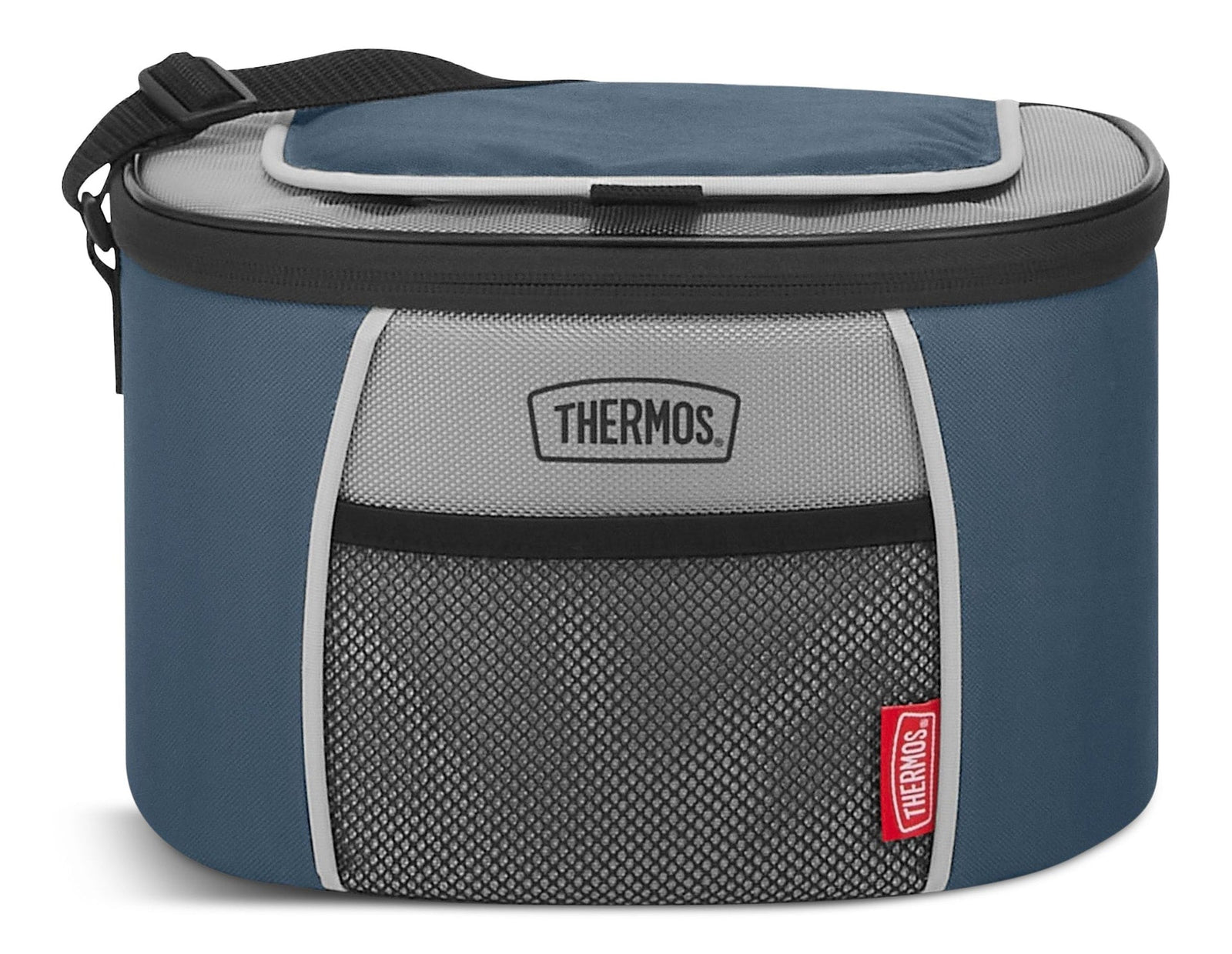 Soft Cooler with Shoulder Strap, 6-Can Capacity, Blue, PVC-Free O6S4 - product image 1