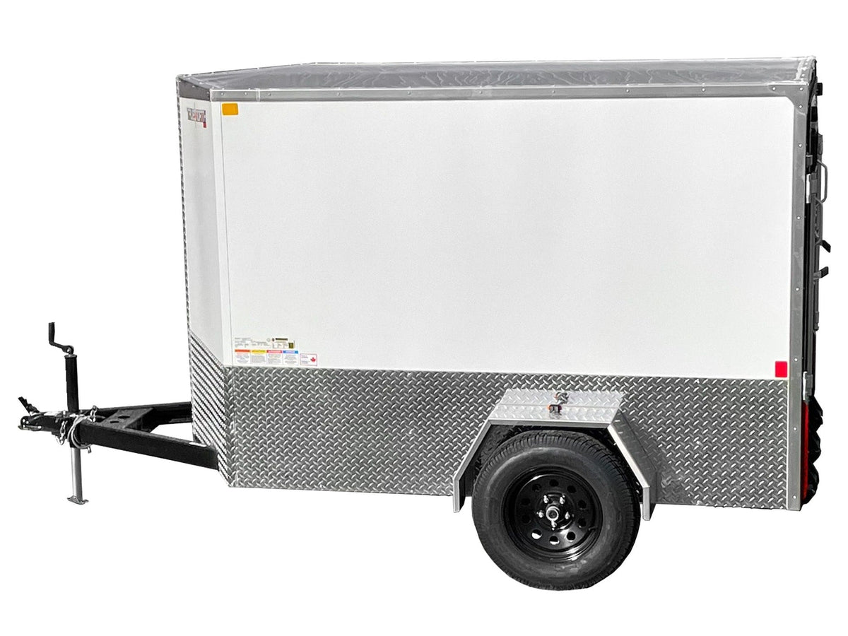 5 x 8-ft Enclosed Trailer with Ramp Door, White Y0L7 - product image 2